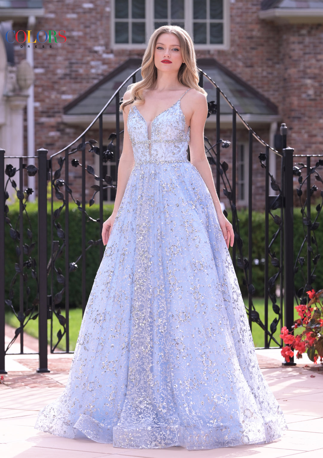 Colors Dress 2288 Sweetheart Long Prom Dress With Embellishments