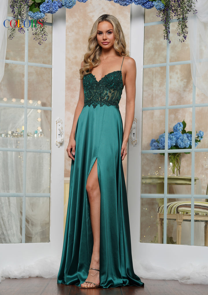 Colors Dress 3436 A-Line Beaded Bodice Prom Dress