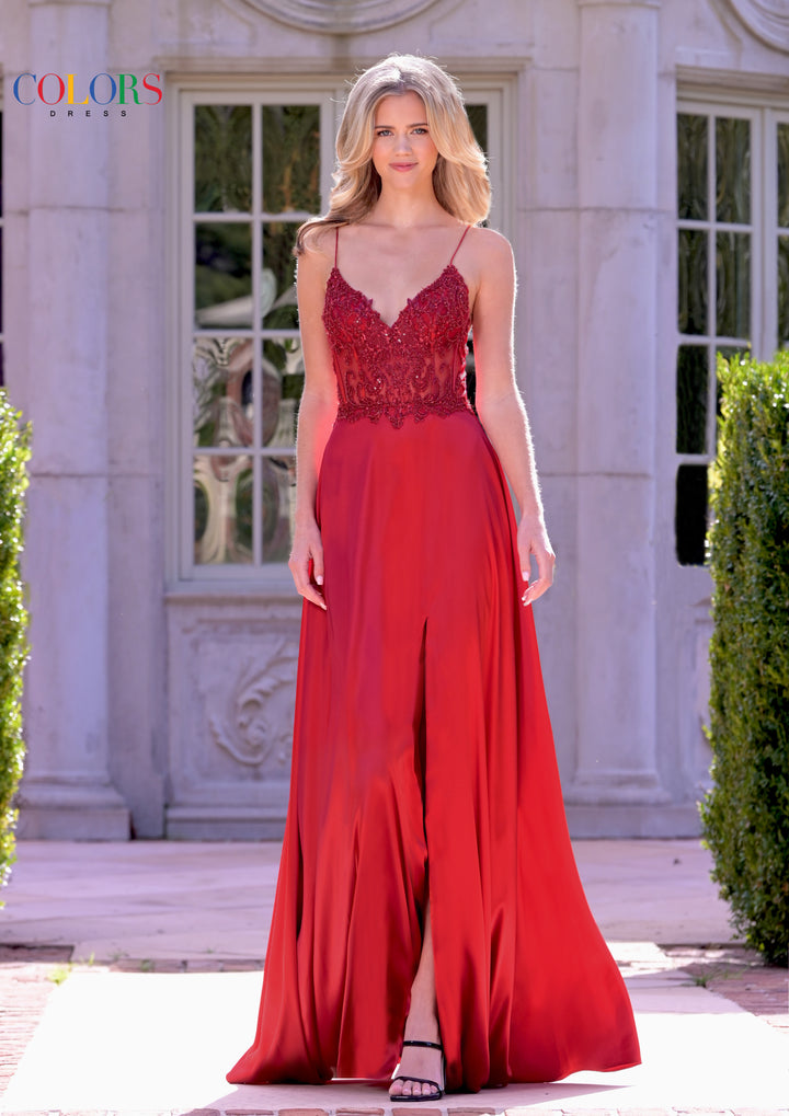 Colors Dress 3436 A-Line Beaded Bodice Prom Dress