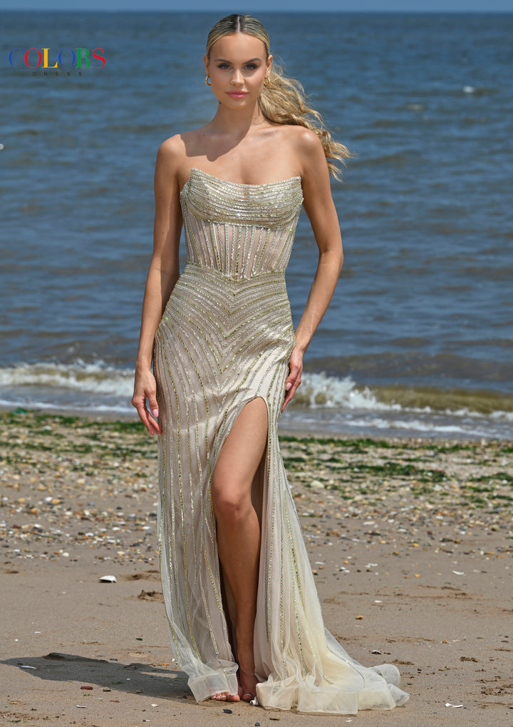 Colors Dress 3568 Scoop Neck Mermaid Prom Dress