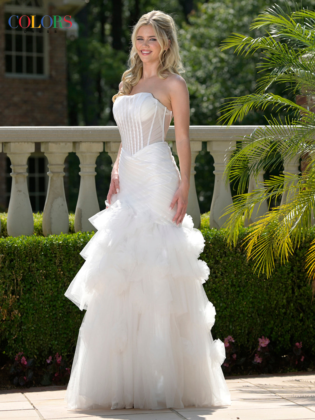 Colors Dress 3800 Strapless Trumpet Silhouette Evening Gown