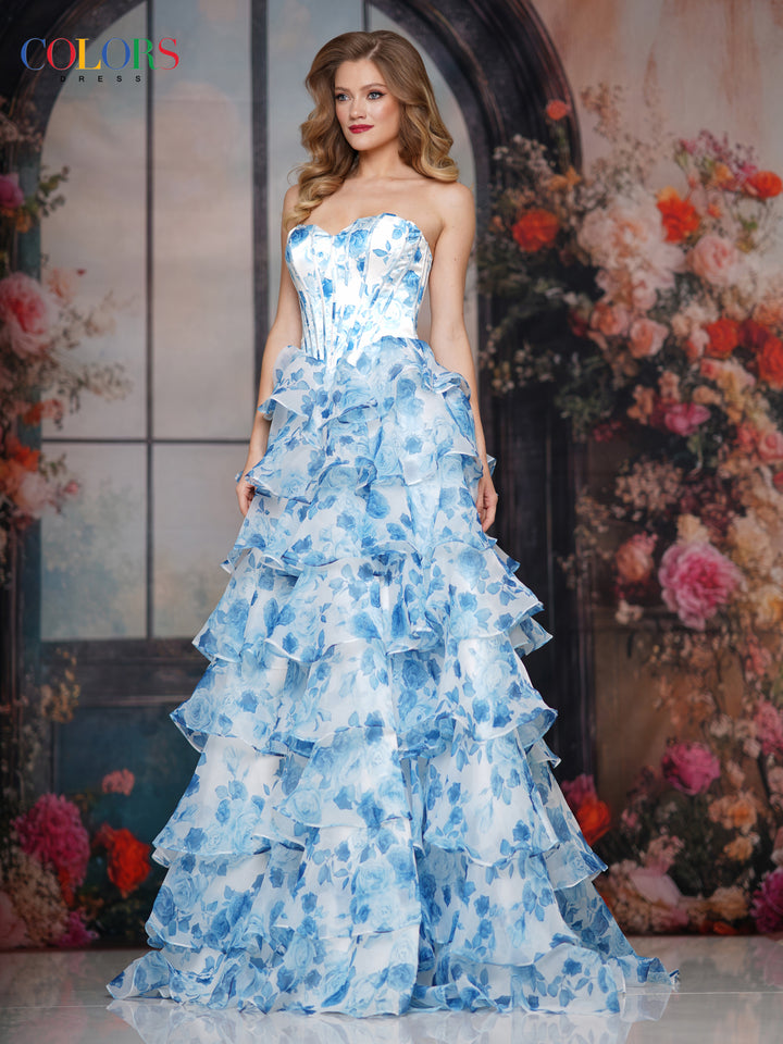 Colors Dress 3836 Strapless Sweetheart Neckline Evening Gown