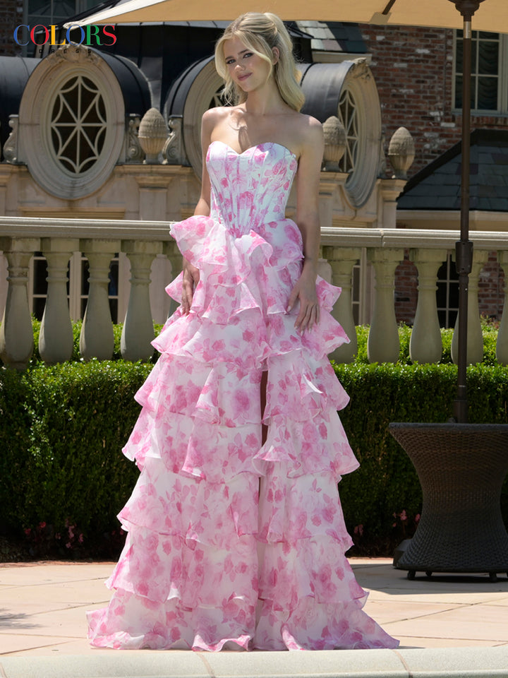 Colors Dress 3836 Strapless Sweetheart Neckline Evening Gown