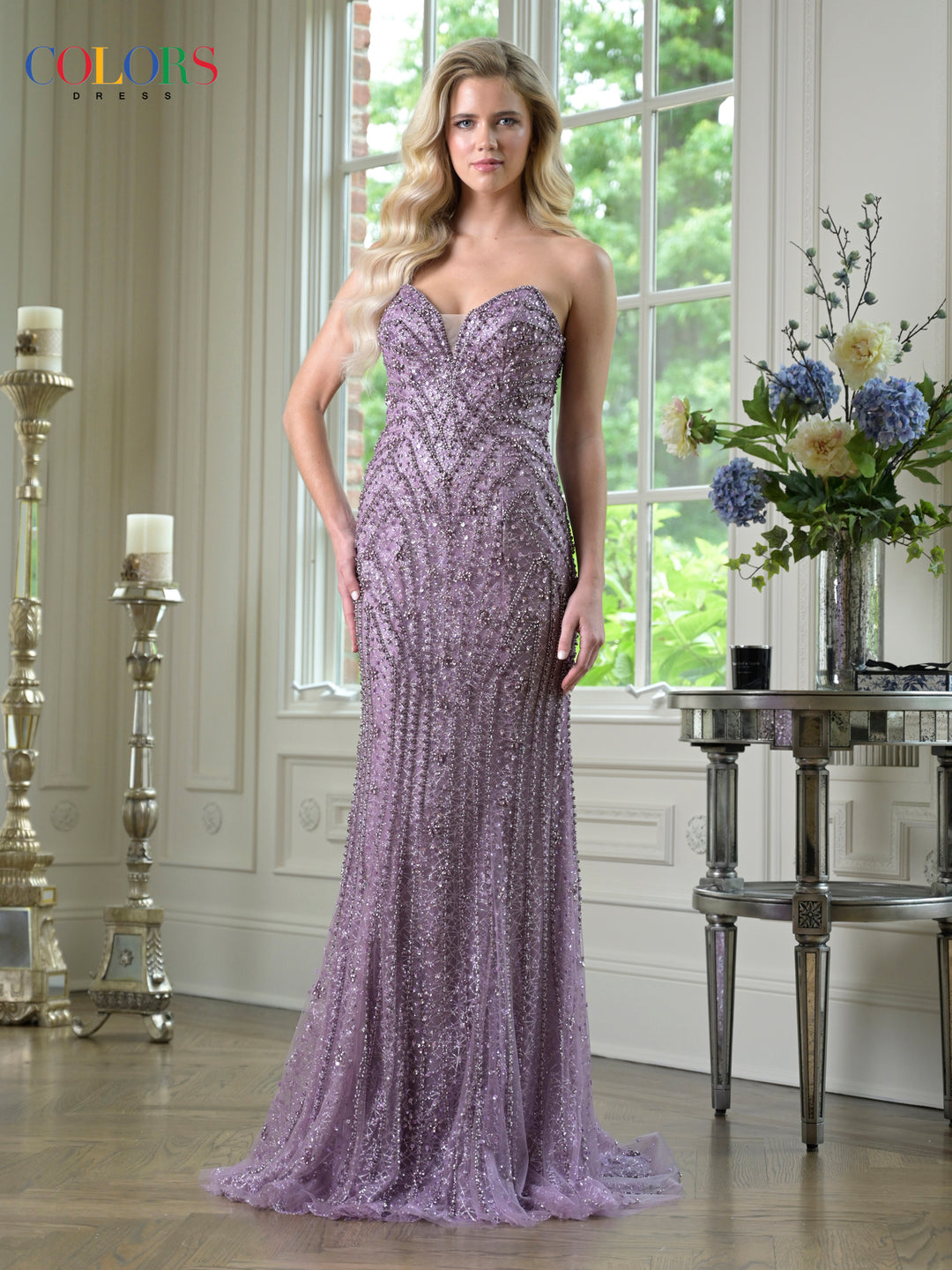 Colors Dress 3912 Sweetheart Neck Fitted Silhouette Evening Gown