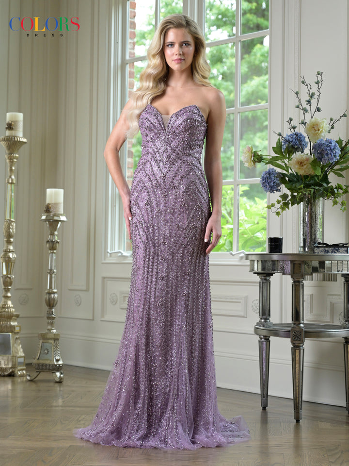 Colors Dress 3912 Sweetheart Neck Fitted Silhouette Evening Gown