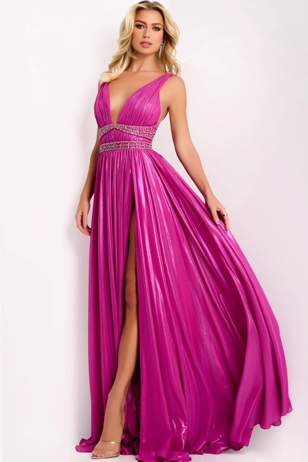 Jovani 42817 Plunging V-Neckline Evening Gown
