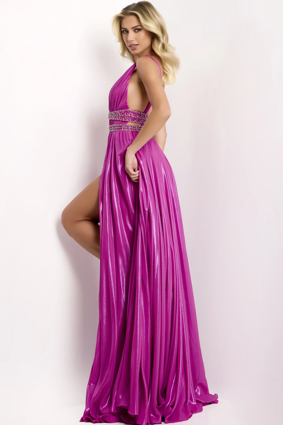 Jovani 42817 Plunging V-Neckline Evening Gown