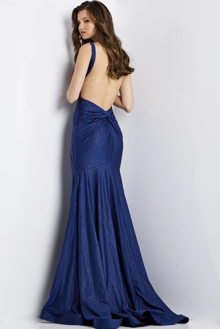 Jovani 43573 Sleeveless Mermaid With Deep V-Neckline Prom Dress