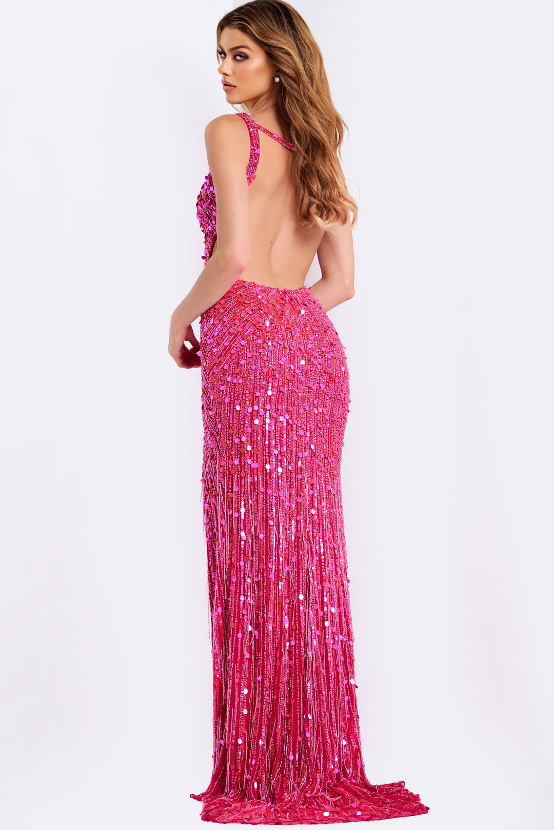 Jovani 43623 Plunging Sequin With Tailored Silhouette Prom Dress