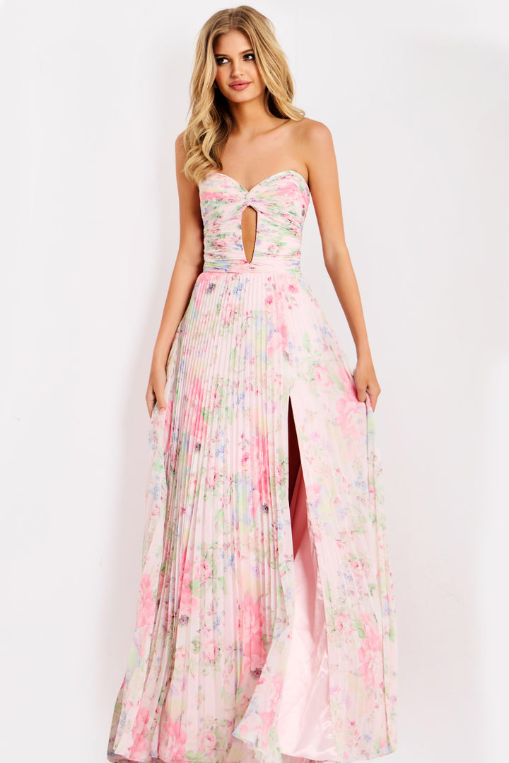 Jovani 44518 A-Line Silhouette Evening Gown