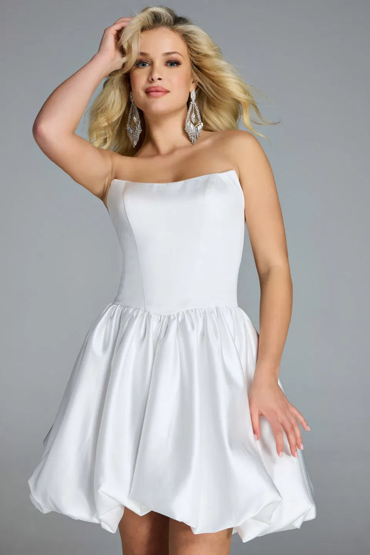 Jovani 45497 Short Homecoming Dress With Strapless Neckline