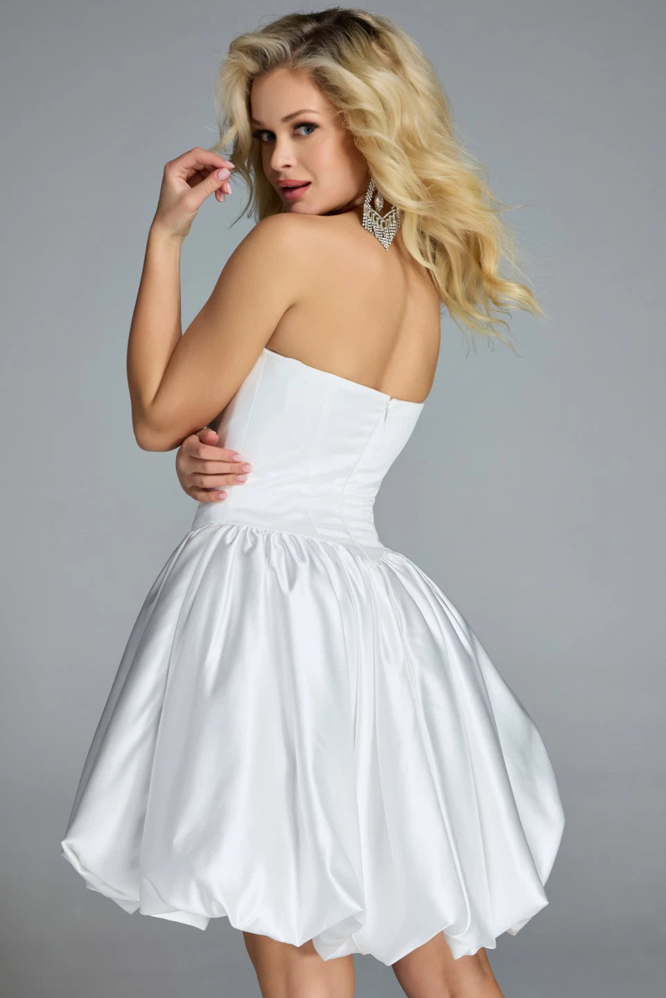 Jovani 45497 Short Homecoming Dress With Strapless Neckline