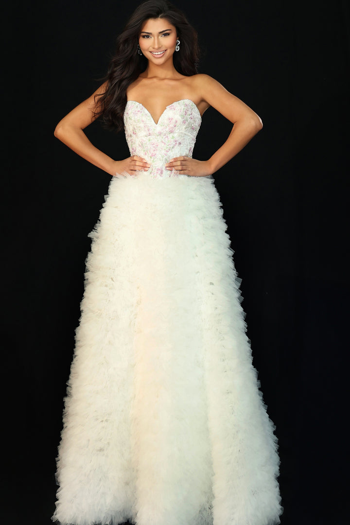 Jovani 45636 Sweetheart Neck A-Line Prom Dress