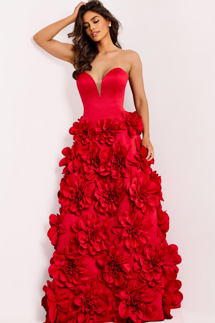 Jovani 45661 Strapless Sweetheart Neckline Evening Gown
