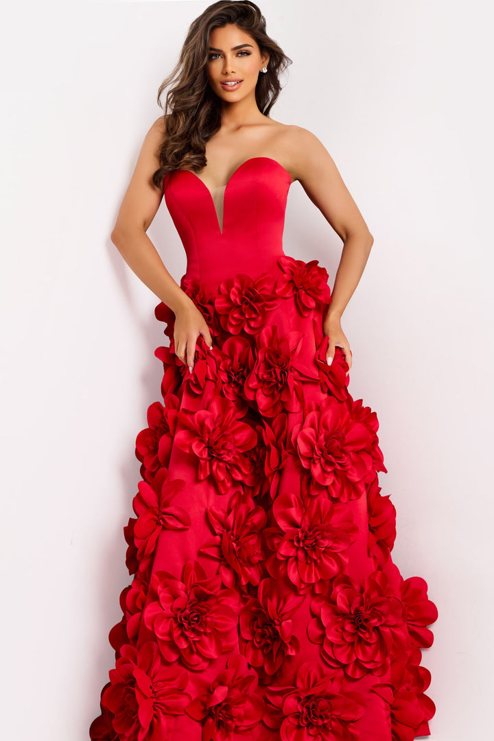 Jovani 45661 Strapless Sweetheart Neckline Evening Gown