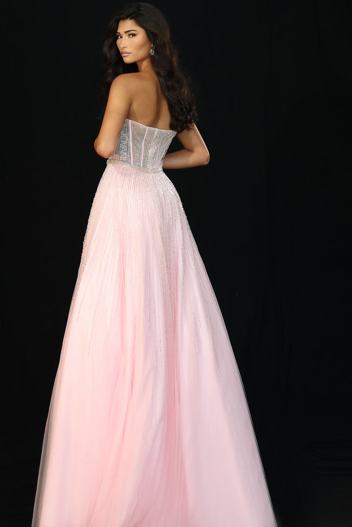 Jovani 45885 Cutout Detail Tulle Silhouette Prom Dress