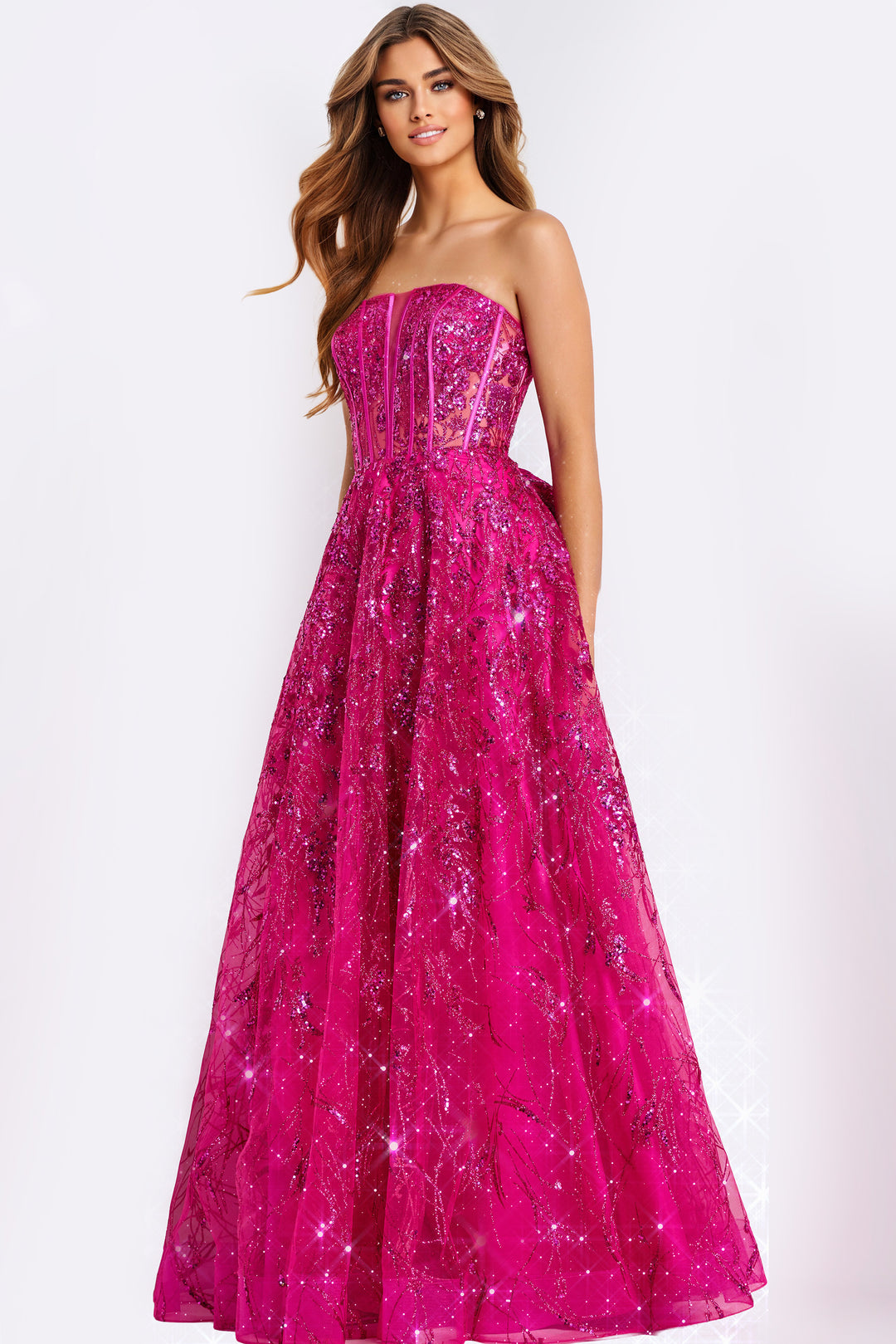 Jovani 45913 Bow Back Detail Evening Gown