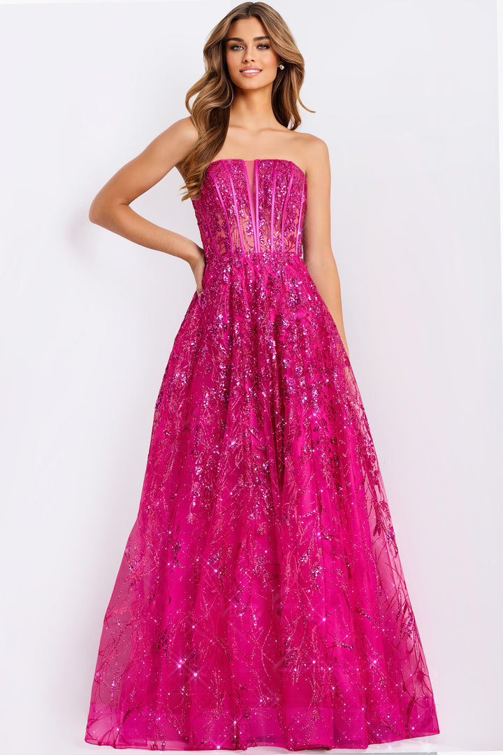 Jovani 45913 Bow Back Detail Evening Gown