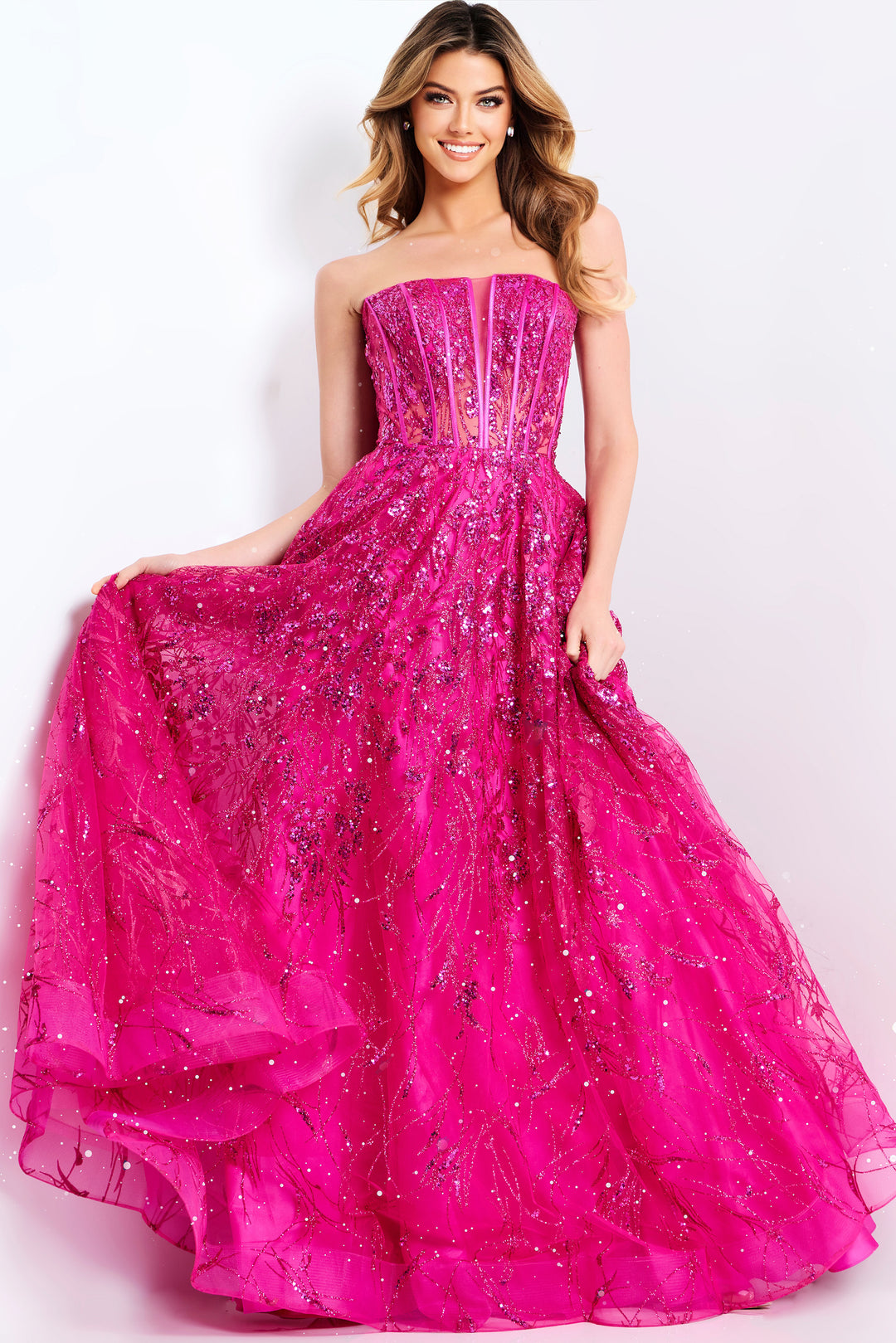Jovani 45913 Bow Back Detail Evening Gown