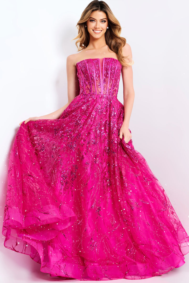 Jovani 45913 Bow Back Detail Evening Gown