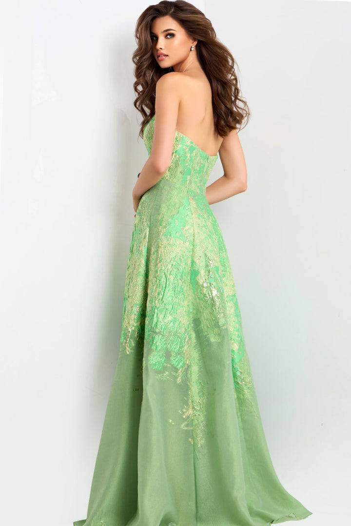 Jovani 46260 A-Line Metallic Strapless Neckline Prom Dress