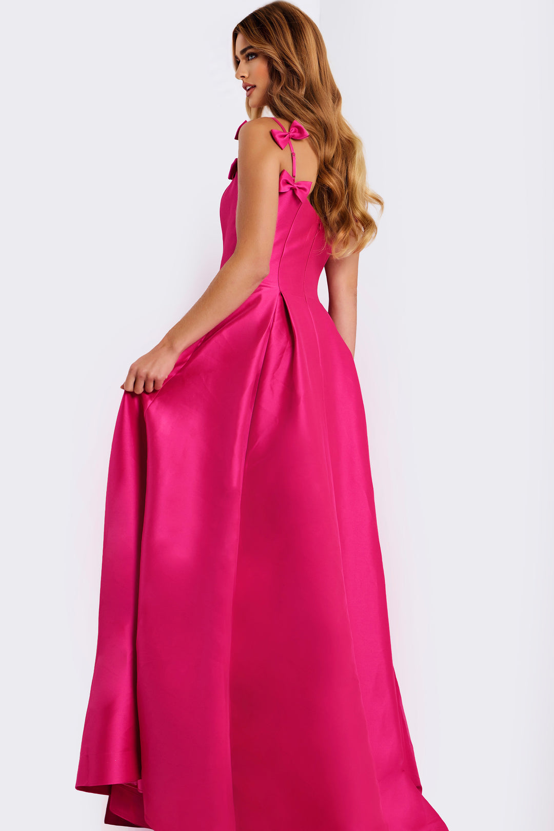 Jovani 46468 A-Line With Bow Strap Prom Dress