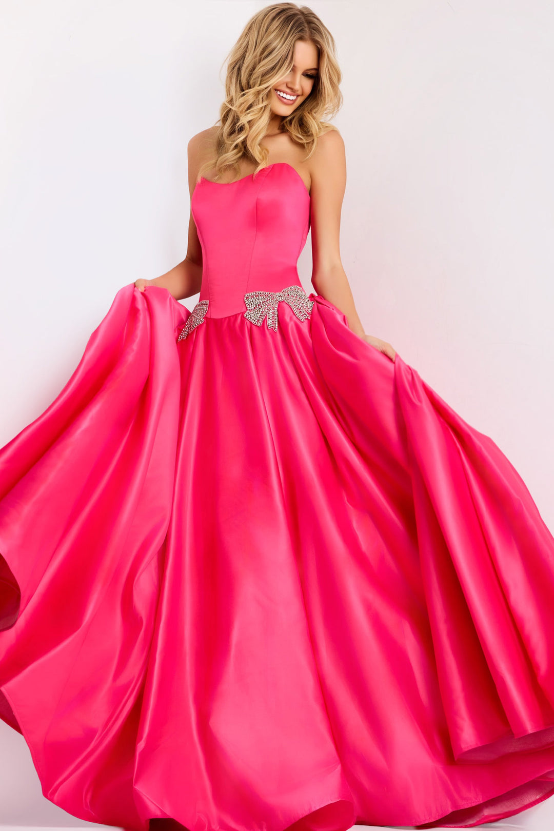 Jovani 47096 Strapless Satin Ballgown Evening Gown