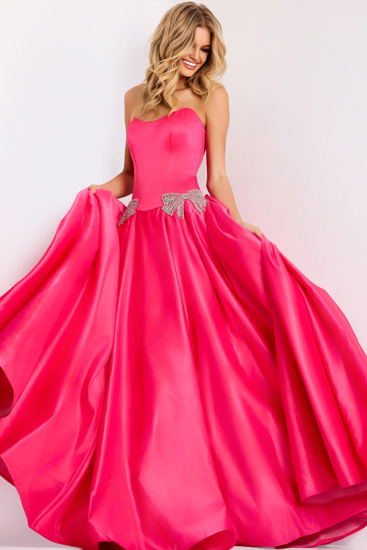 Jovani 47096 Strapless Satin Ballgown Evening Gown