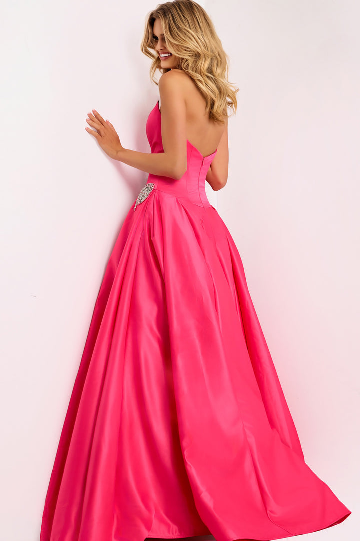 Jovani 47096 Strapless Satin Ballgown Evening Gown