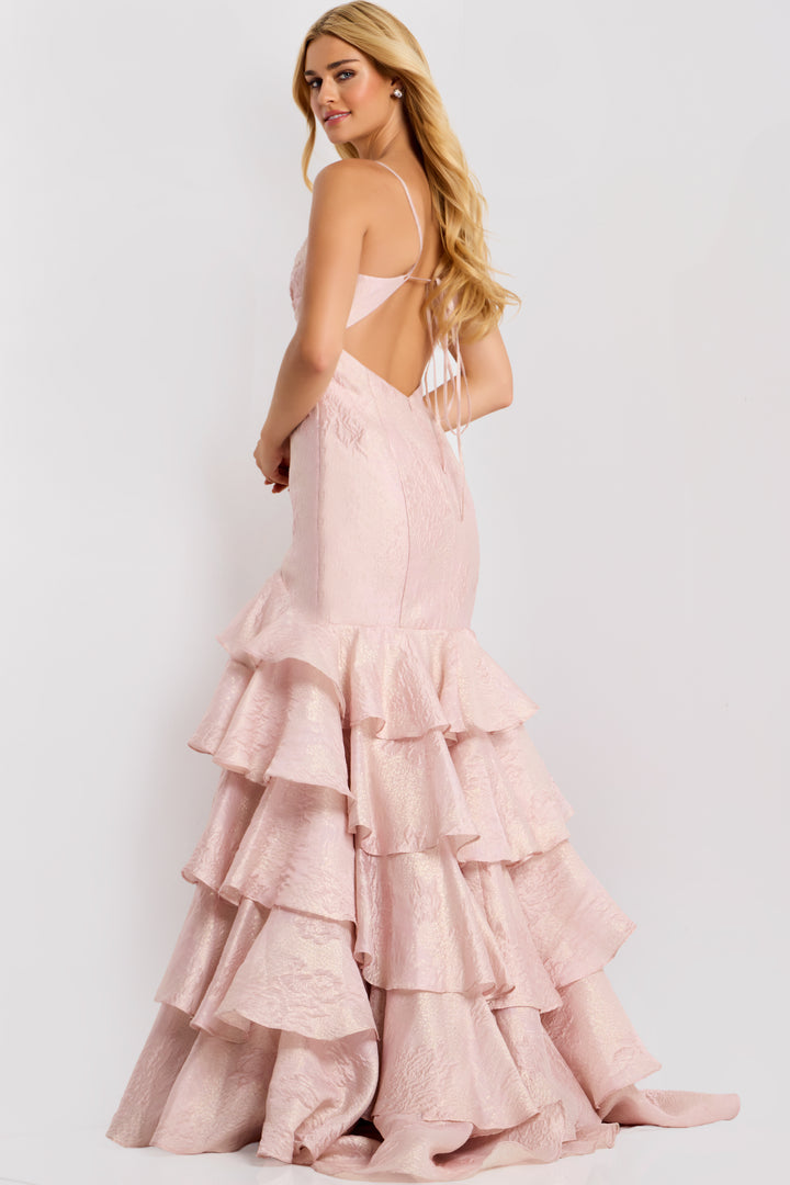 Jovani 47329 Sweetheart Tiered Ruffle Skirt Prom Dress