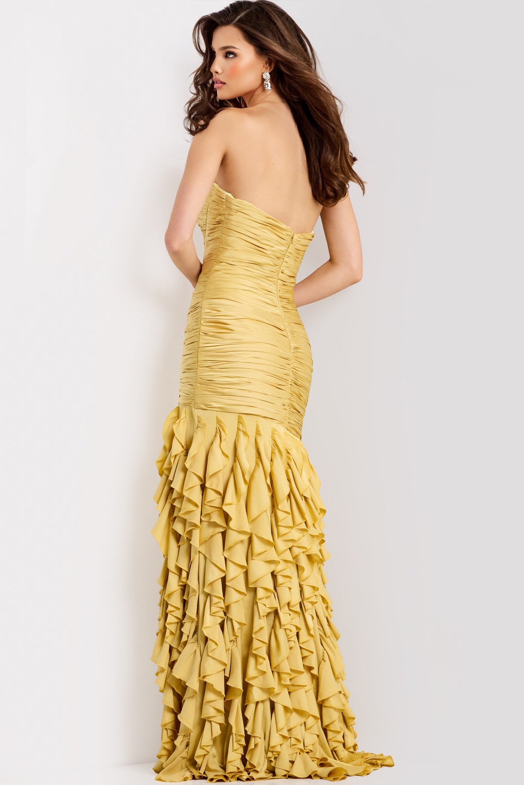 Jovani 47553 Mermaid With Ruffle Detail And Slit Prom Dress