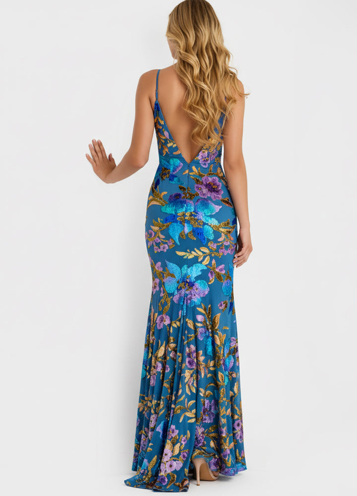 Jovani 47655 Fitted Sheath Silhouette Evening Gown