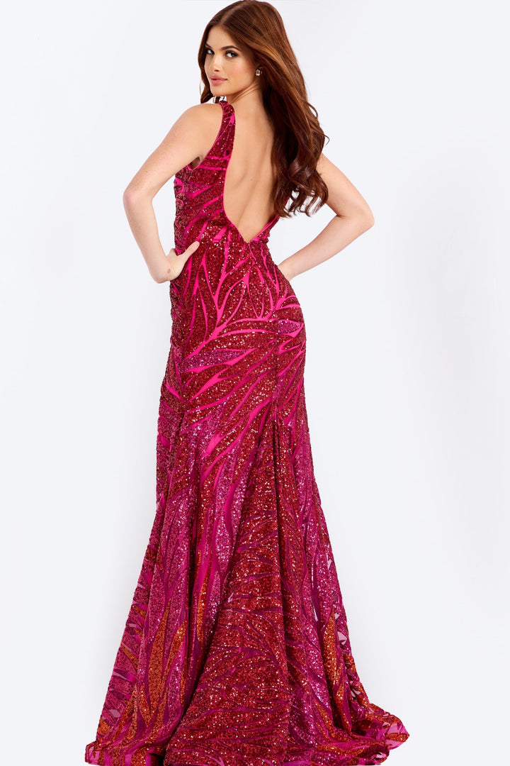 Jovani 47682 Plunging V-Neckline Evening Gown