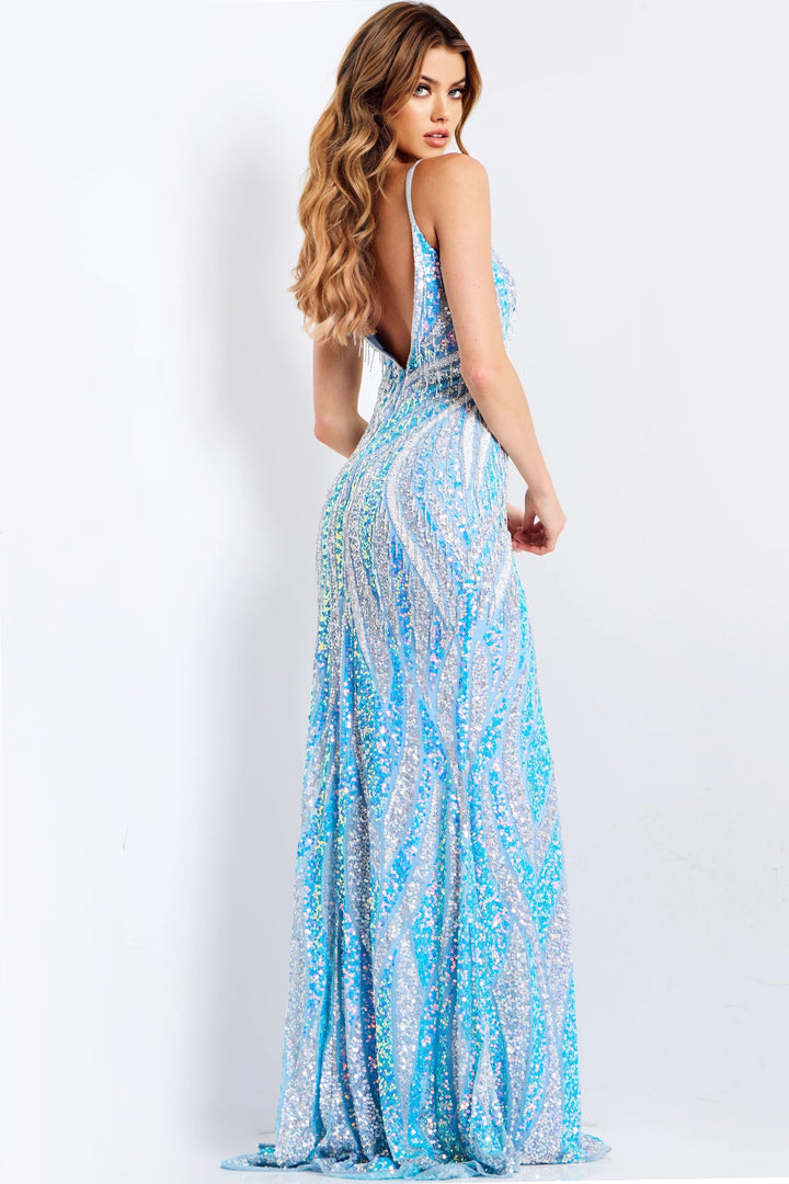 Jovani 47710 Plunging V-Neckline Evening Gown