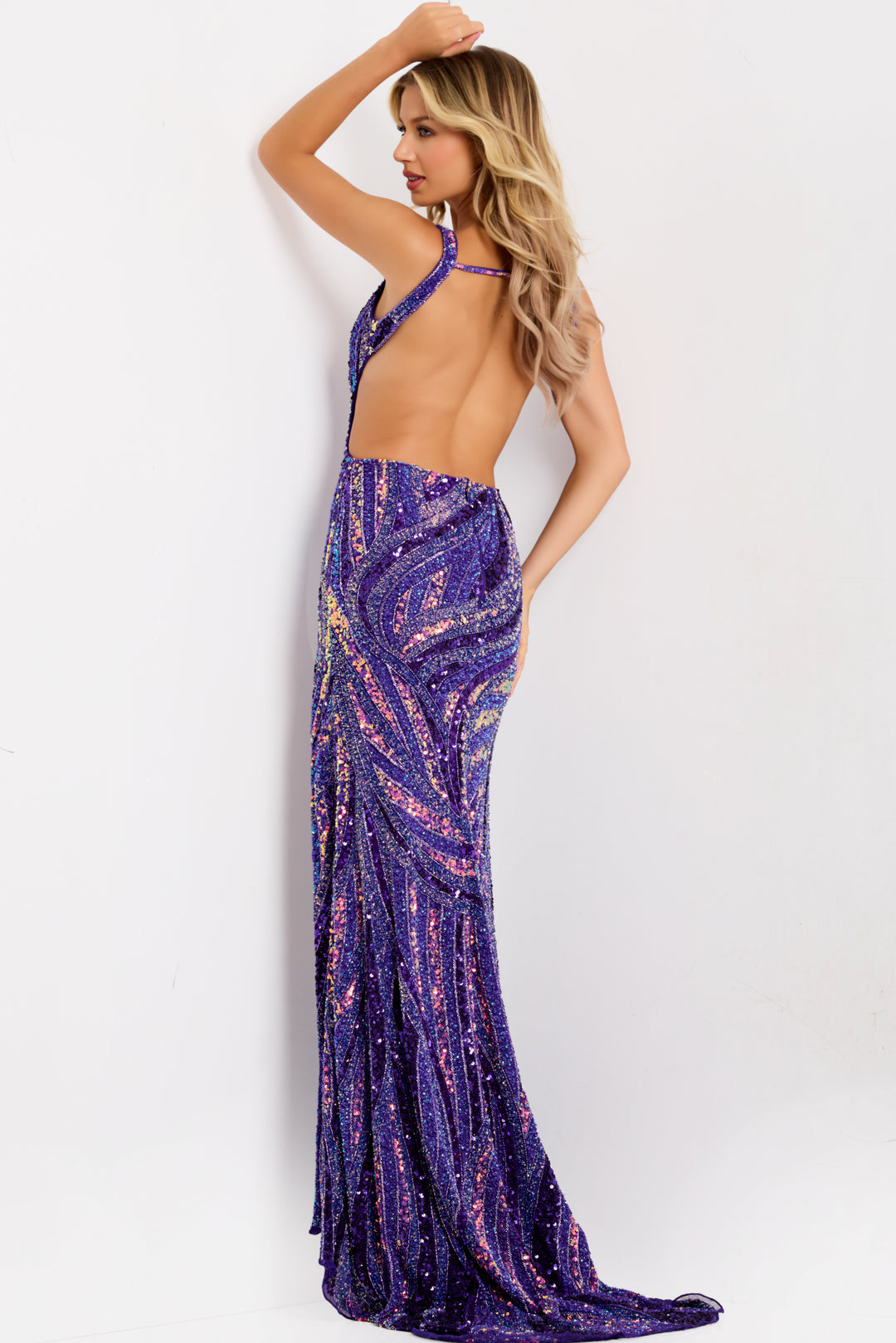 Jovani 47793 Multicolor Sequin Sheath Prom Dress