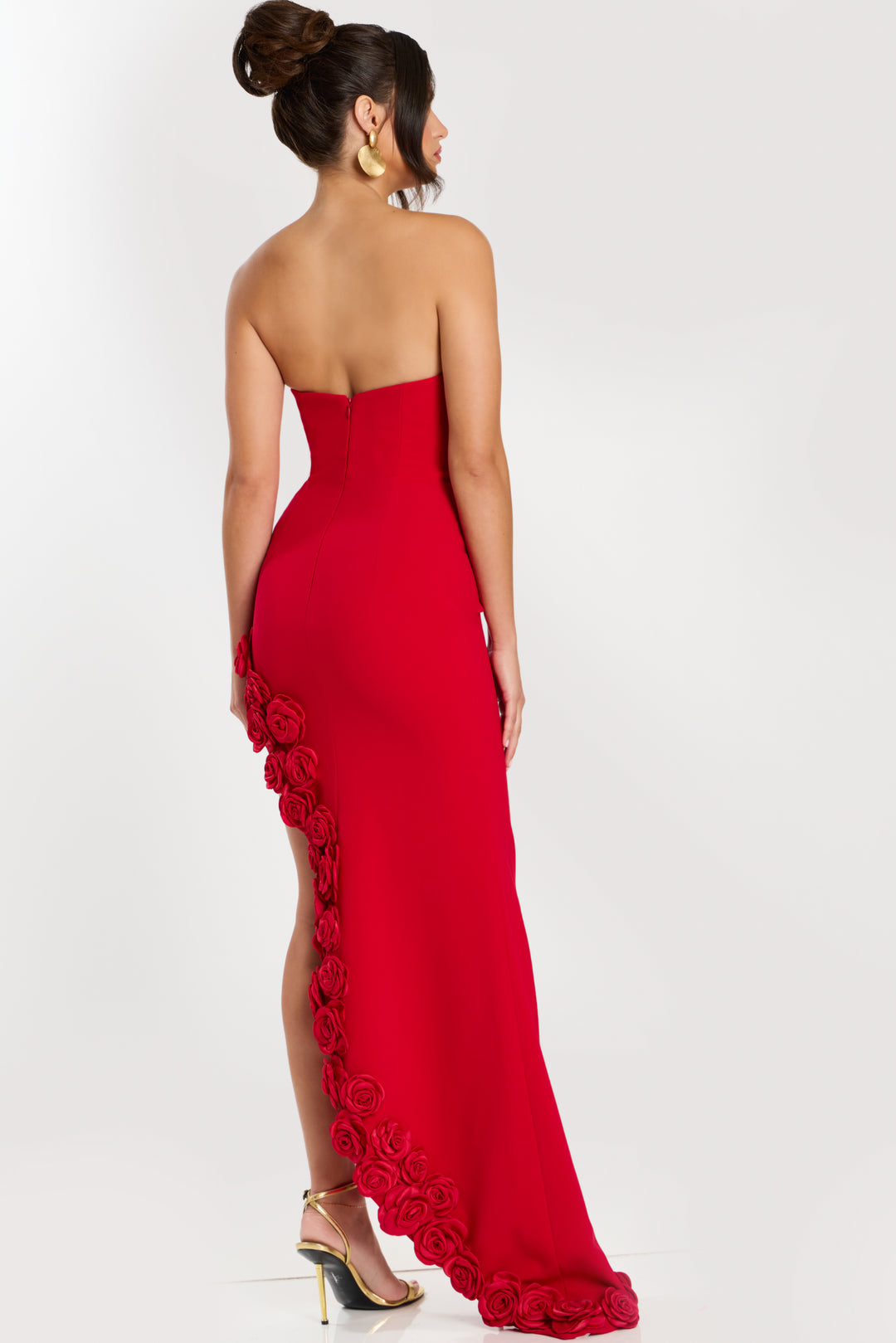 Jovani 47798 Asymmetric Hem And Strapless Neckline Evening Gown