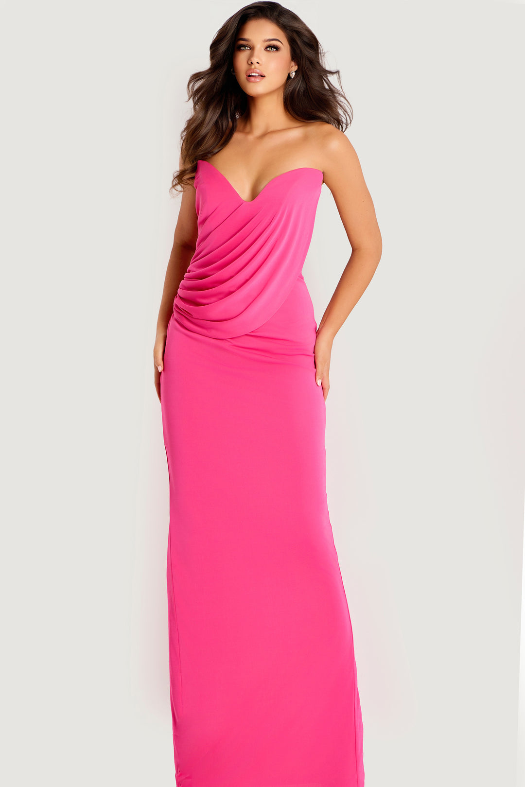 Jovani 47831 Column Silhouette And Back Slit Evening Gown