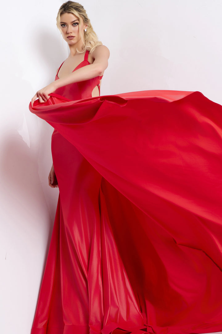 Jovani 48291 Prom Dress With Sheath Silhouette And Strappy Back