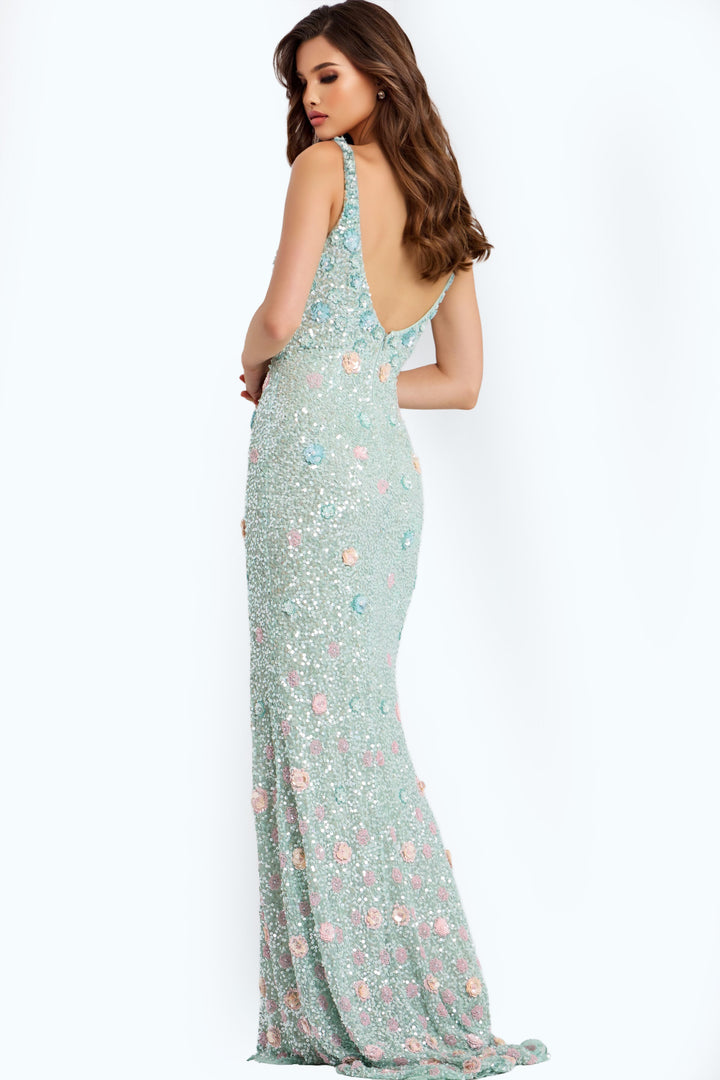 Jovani 48611 Evening Gown With Plunging V-Neckline