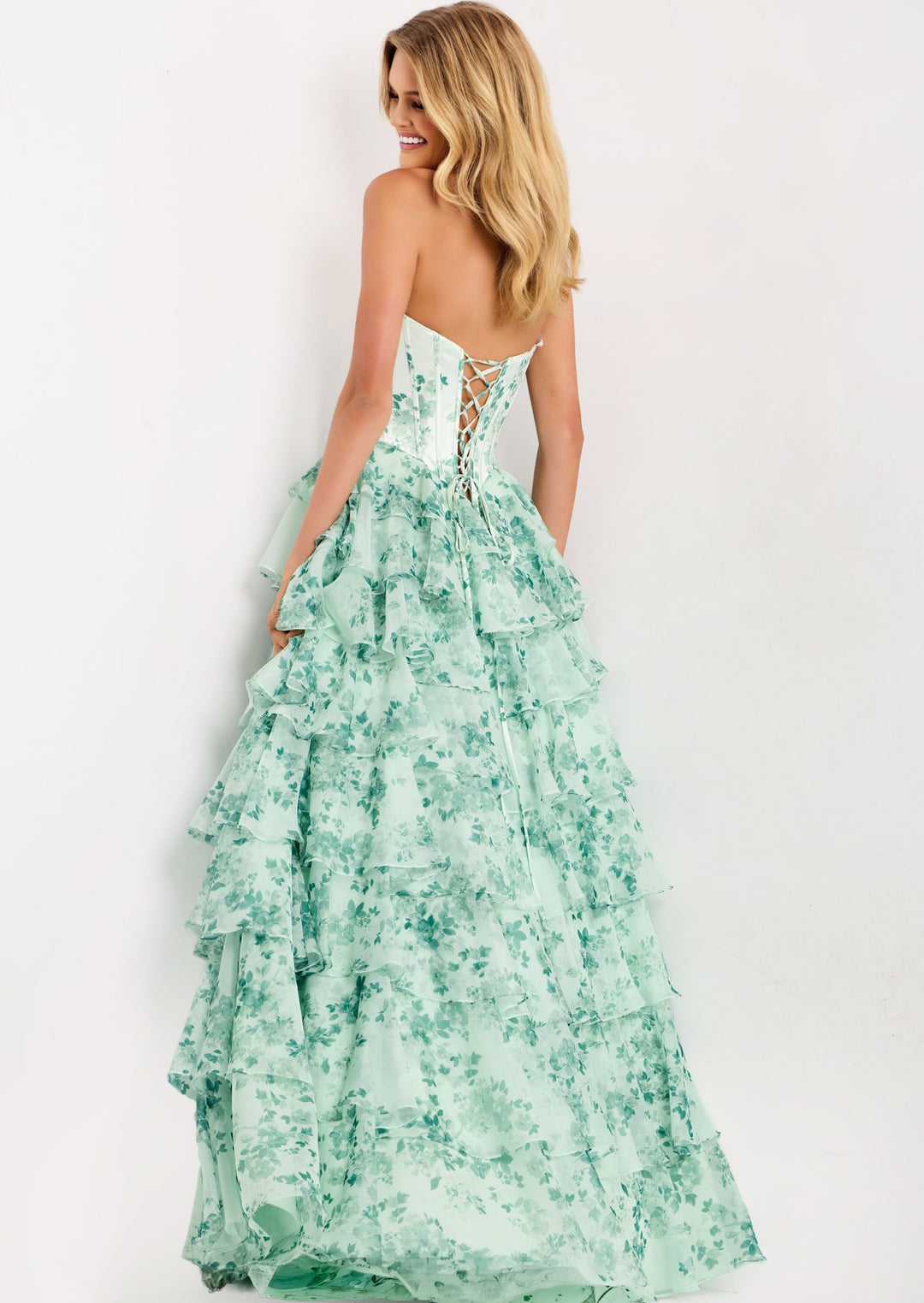 Jovani 48772 Evening Gown Sweetheart Corset Floral Ballgown