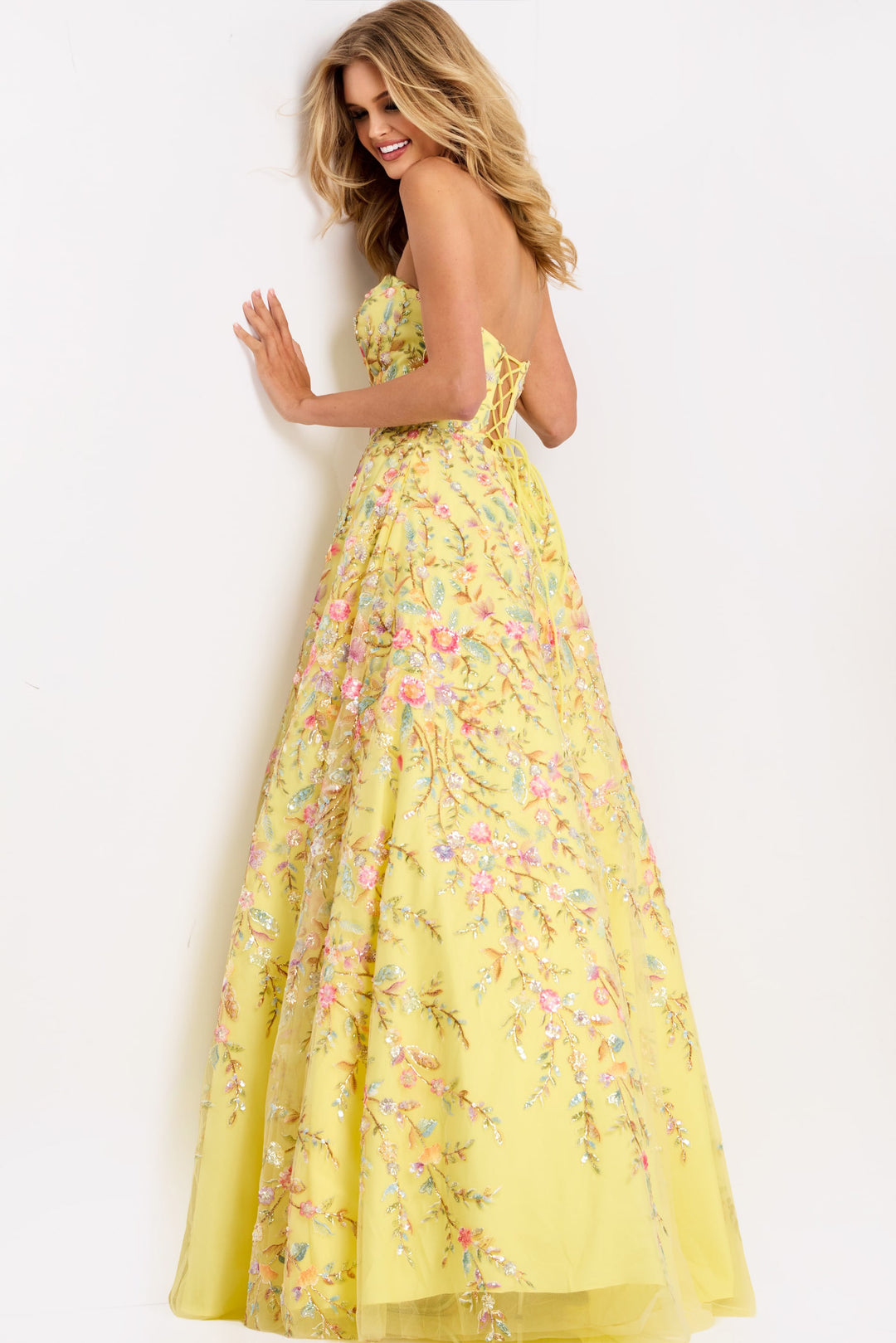 Jovani 49070 Evening Gown With Strapless Neckline