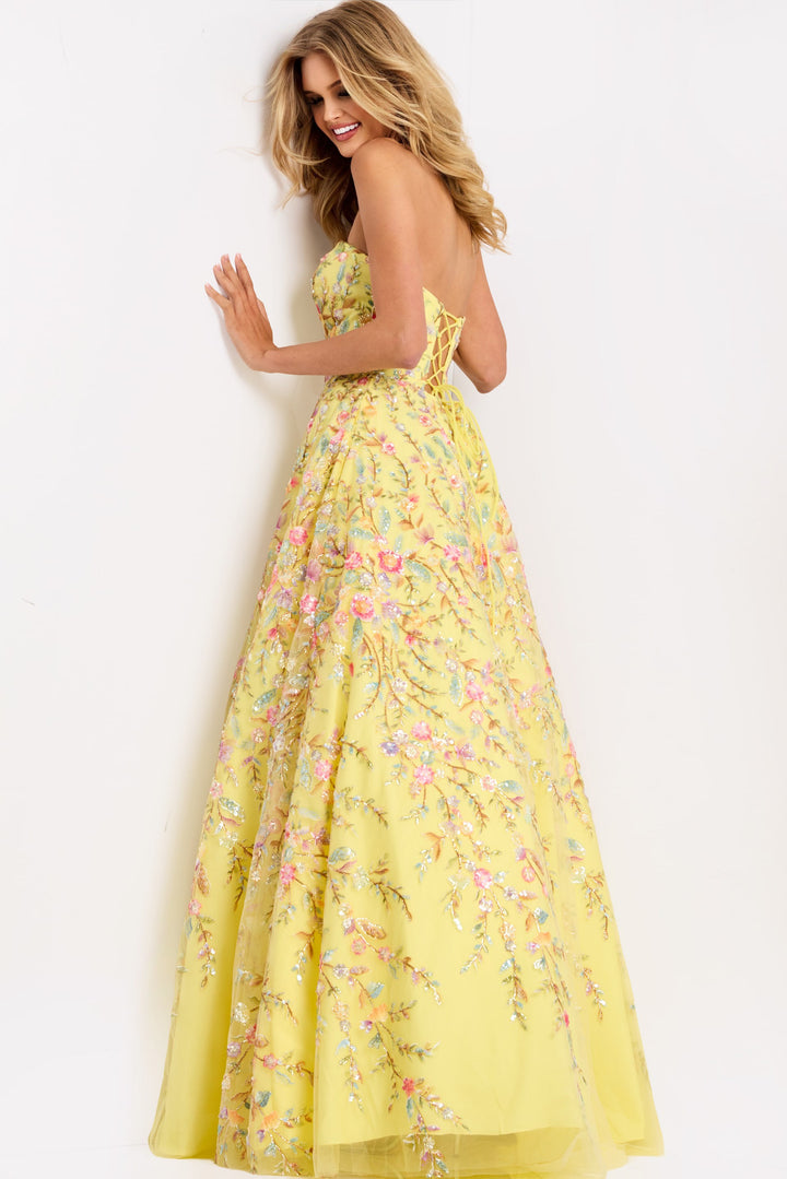 Jovani 49070 Evening Gown With Strapless Neckline