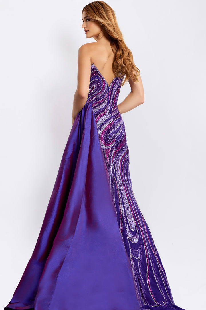 Jovani 49226 Sequin Prom Dress With Deep V Neckline