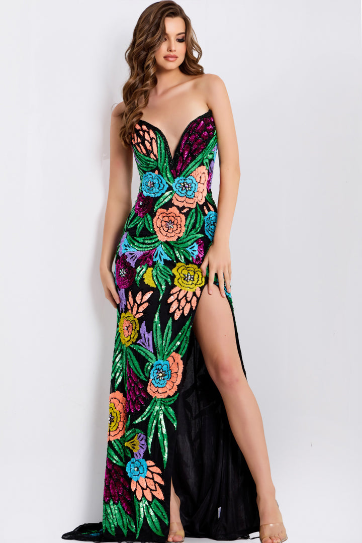 Jovani 49234 Evening Gown With Plunging Neckline