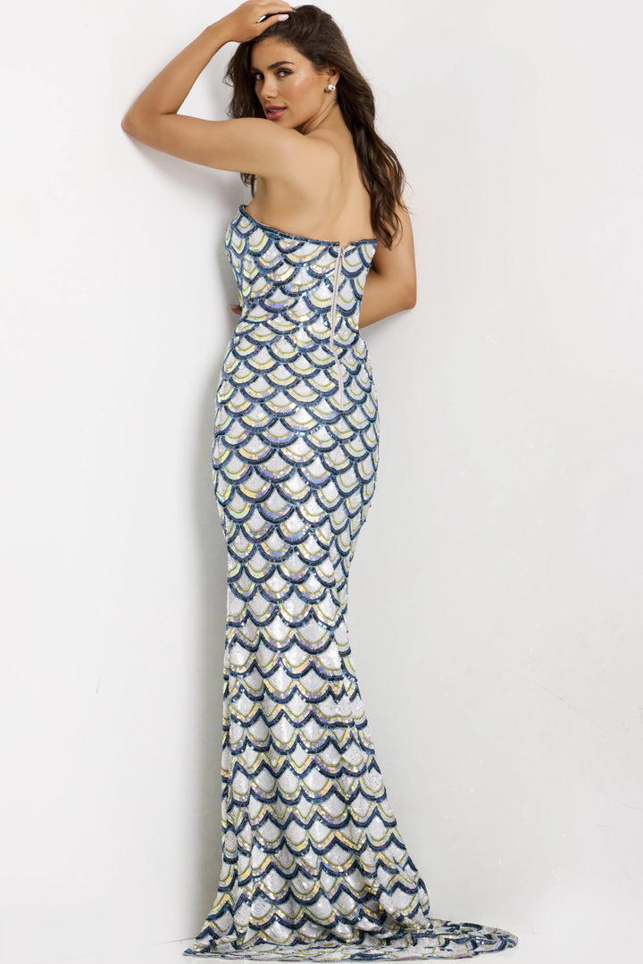 Jovani 49260 Evening Gown With Strapless Fitted Silhouette