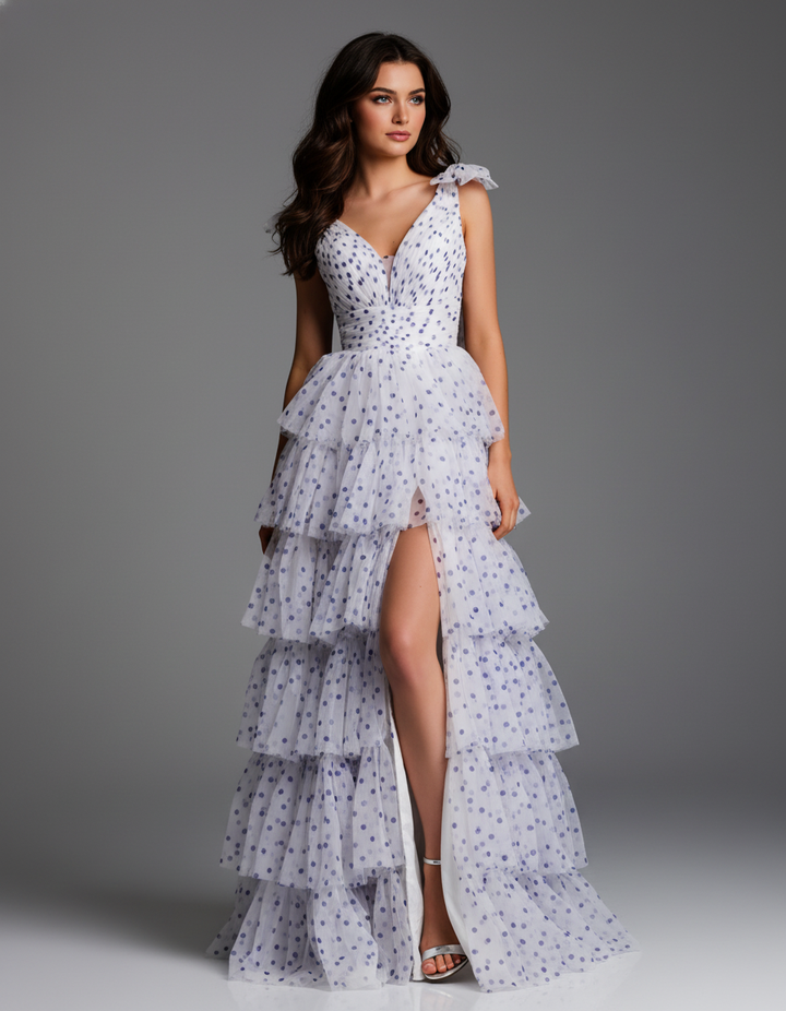 Jovani 49358 Evening Gown With Plunging V-Neckline