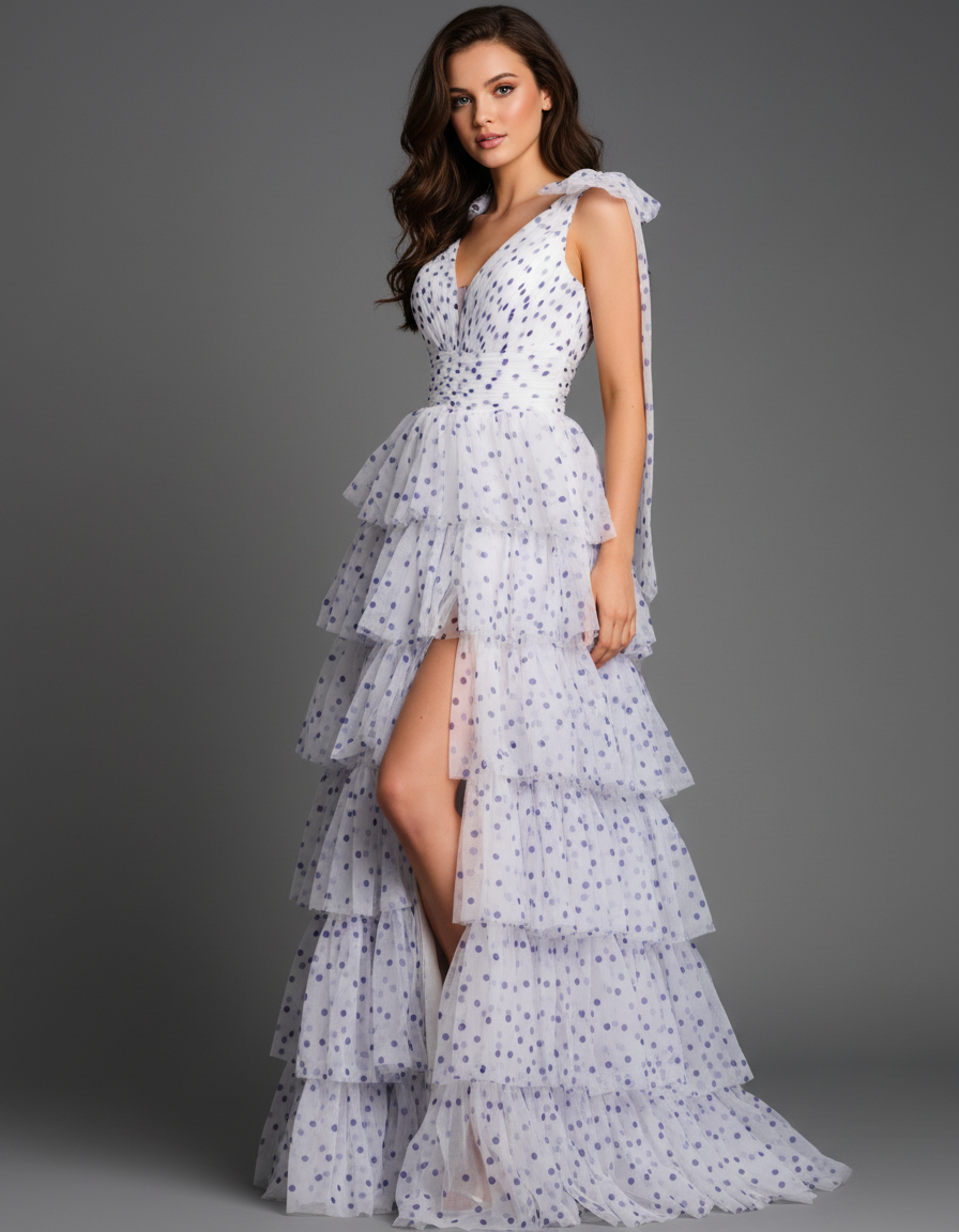 Jovani 49358 Evening Gown With Plunging V-Neckline