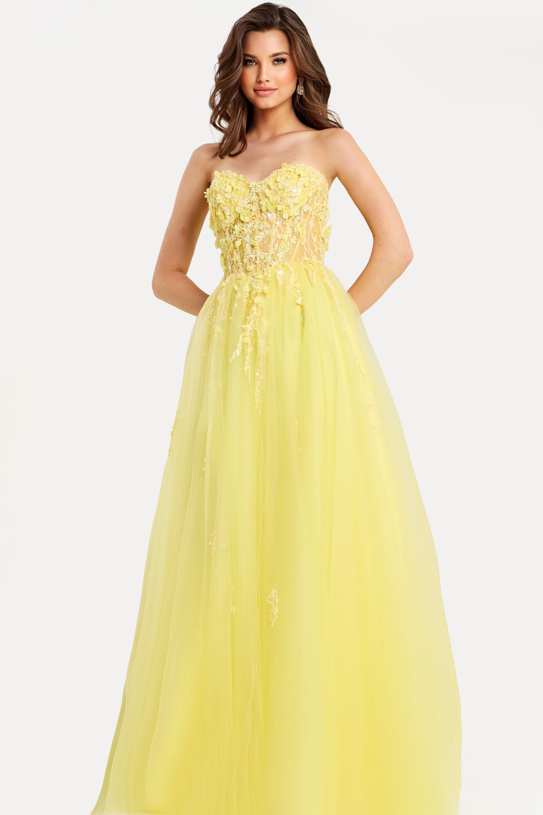 Jovani 49704 A-Line Prom Dress With Strapless Sweetheart Neckline