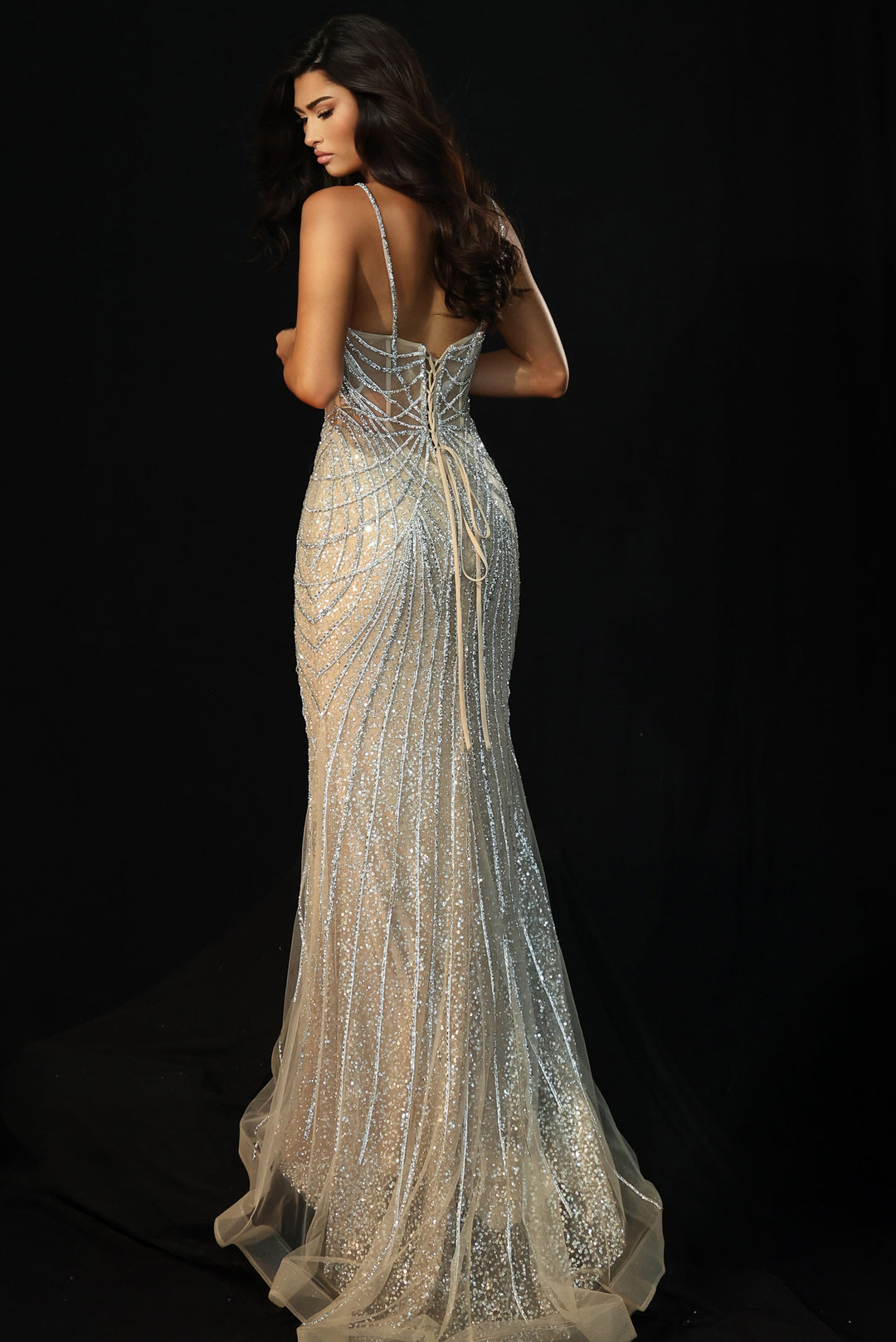 Jovani 49718 Mermaid Prom Dress With Fully Beaded Detailing