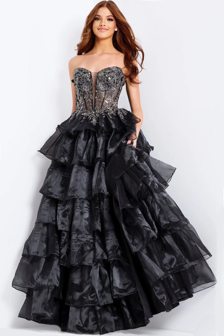 Jovani 50259 Evening Gown With Plunging Sweetheart Neckline